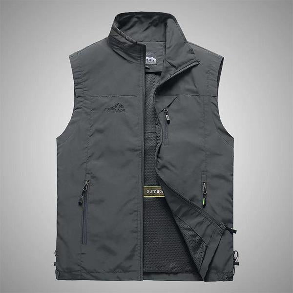 Mens Casual Outdoor Leisure Vest 07692649M Dark Gray / M Vests