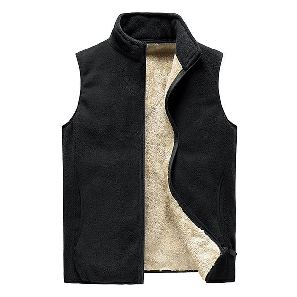 Mens Stand Collar Thickened Thermal Vest 95129486M Black / S Vests