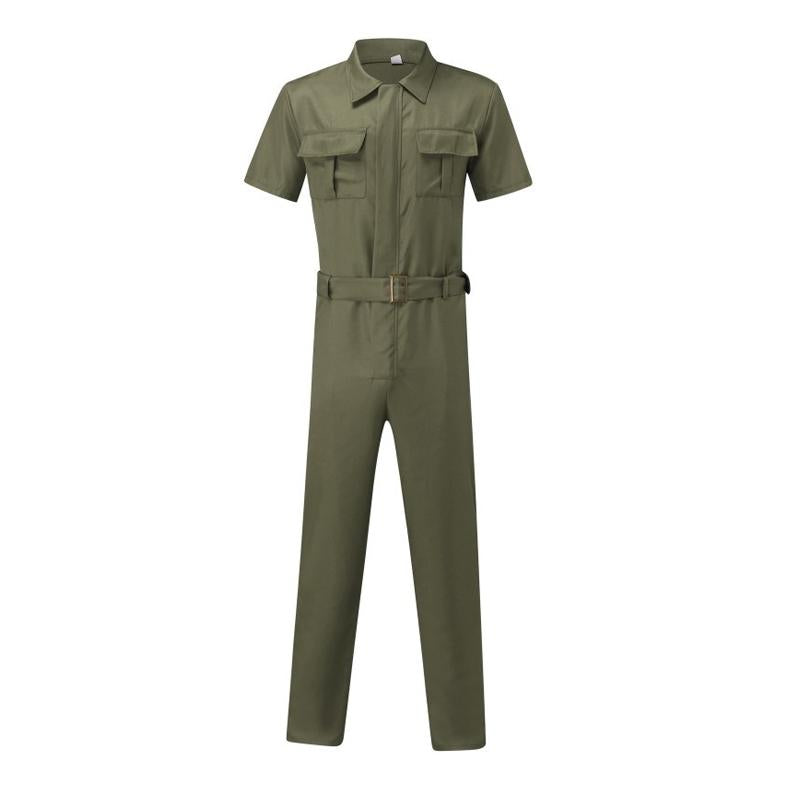 Men's Workwear Solid Color Jumpsuit 85674394X