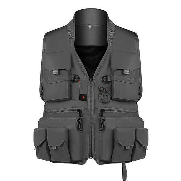 Mens Outdoor Breathable Multifunctional Fishing Vest 66707258M Grey / S Vests