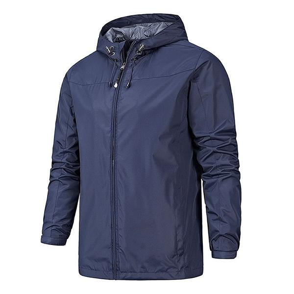 Mens Casual Sports Waterproof Windproof Thin Jacket 56209092M Navy / S Coats & Jackets