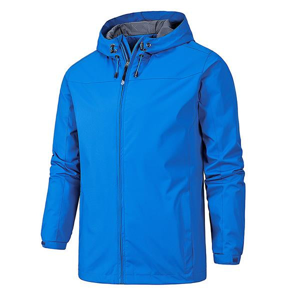 Mens Casual Sports Waterproof Windproof Thin Jacket 56209092M Sky Blue / S Coats & Jackets