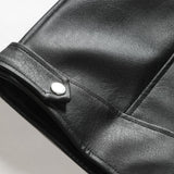 Men's Stand Collar Slim Leather Jacket 11233032X