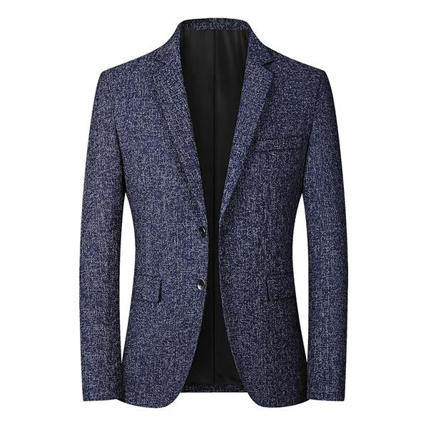 Mens Lapel Solid Color Casual Blazer 99077170M Navy / M Coats & Jackets