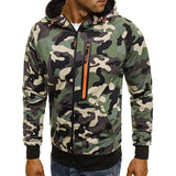 Men's Classic Camouflage Casual Hooded Zipper Sweatshirt Jacket 41274366X