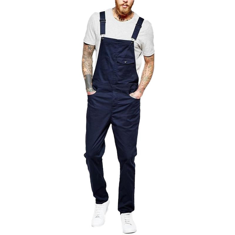 Men's Solid Color Slimming Jumpsuit 87488057X