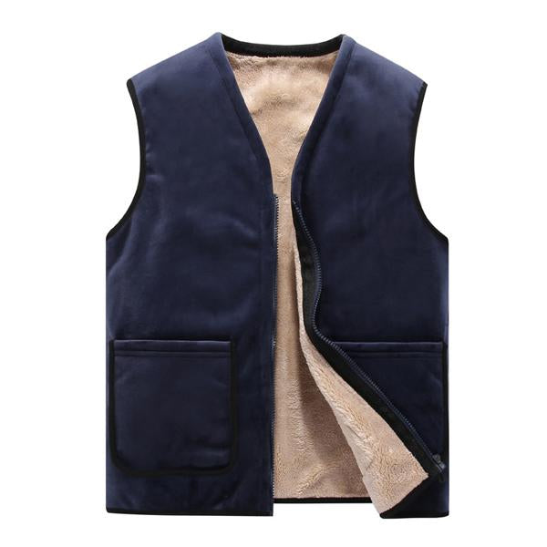 Men's V-Neck Fleece Thermal Vest 37128088X