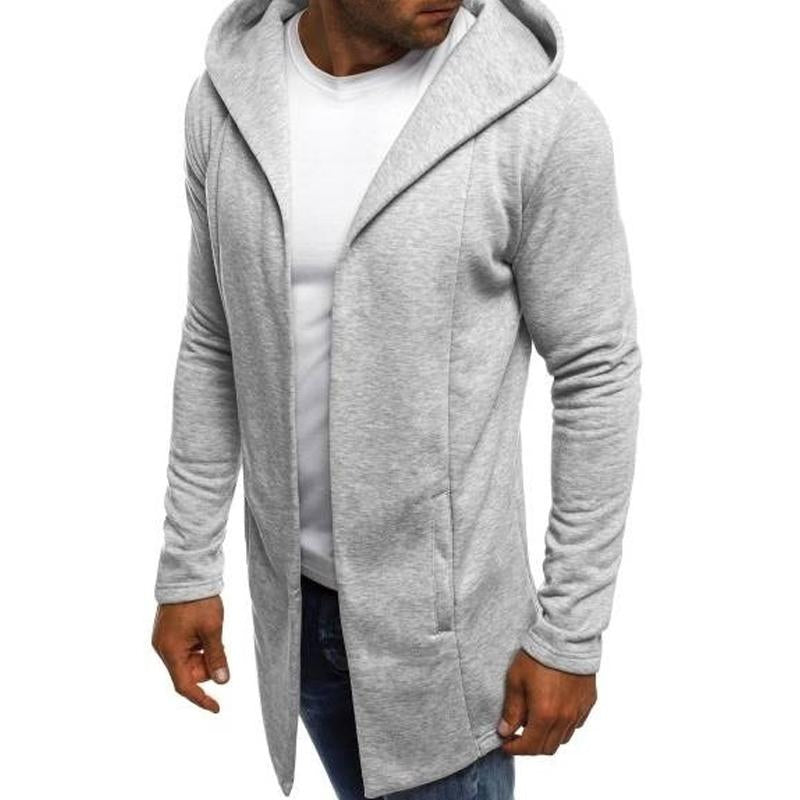 Men's Hooded Stitching Solid Color Cardigan Jacket 73031361X
