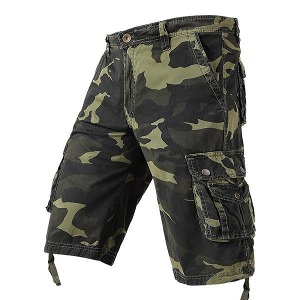 Mens Cotton Camouflage Cargo Shorts 24600962M Dark Camouflage / 30 Shorts