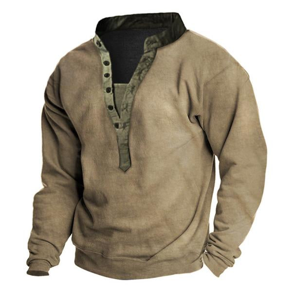 Mens Vintage Long Sleeve T-Shirt 29620550X Light Khaki / M Shirts & Tops