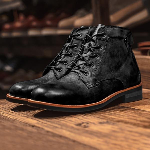 Vintage Mens Lace-Up Martin Boots Shoes