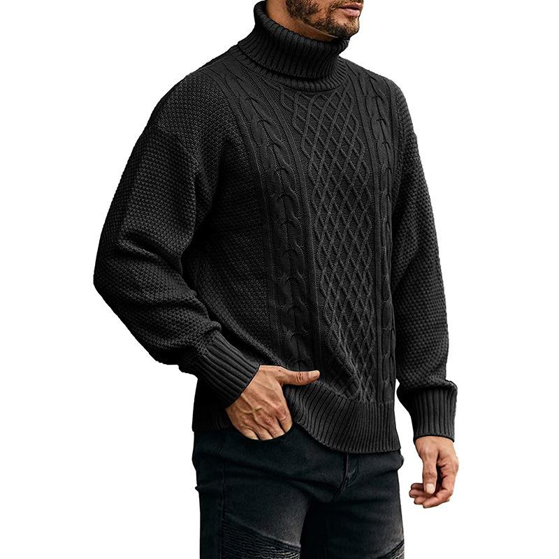 Men's Turtleneck Long Sleeve Pullover Knit Sweater 04672420M