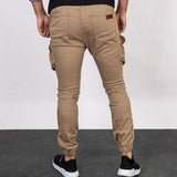 Men's Casual Solid Color Pocket Cargo Pants 43654359Y