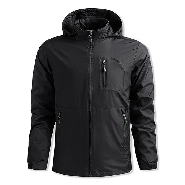 Mens Thin Quick Dry Windbreaker Outdoor Sports Jacket 53651745M Black / L Coats & Jackets