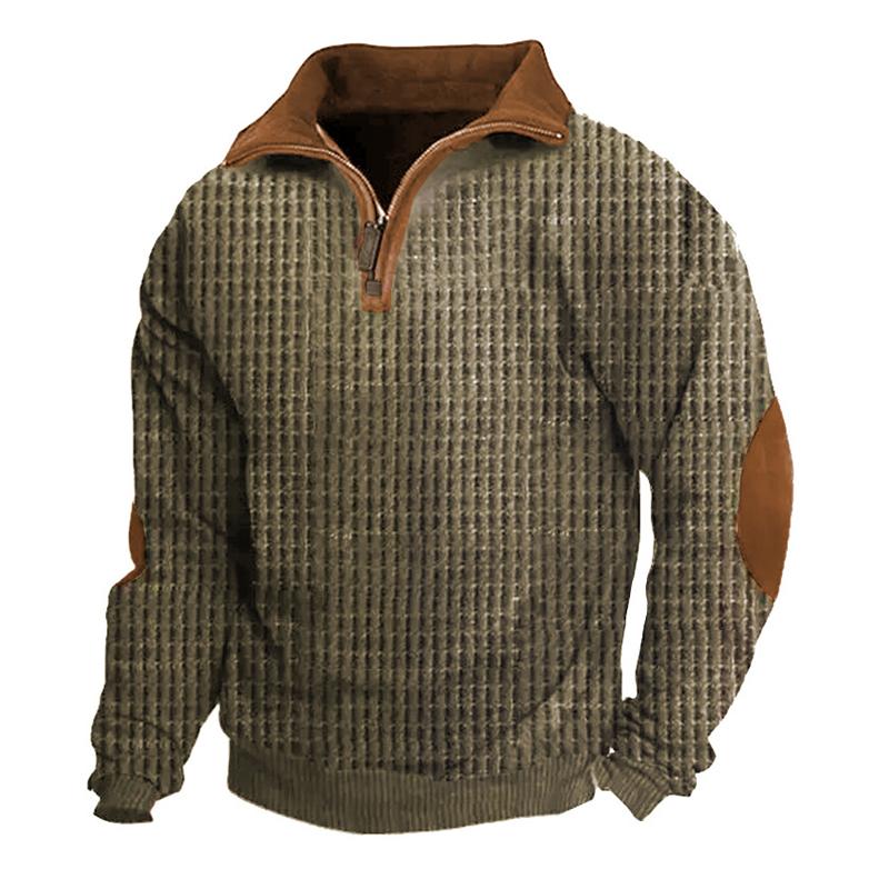 Men's Outdoor Waffle Henley Half Zip Sweatshirt 45312977X