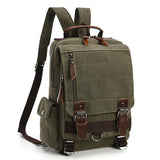 Casual Canvas Outdoor Travel Backpack 52963602M Army Green Backpacks
