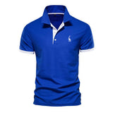 Mens Embroidered Polo Shirt 97281831X Blue / S Shirts & Tops