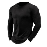 Men's Round Neck Solid Color Casual T-Shirt 39096028X