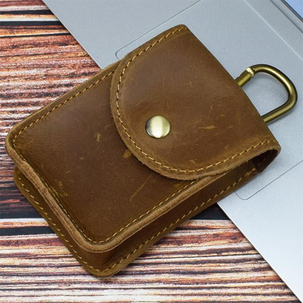 Vintage Cohide Belt Buckle Bag 72193314M Khaki Keychains