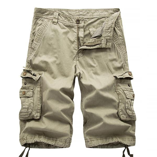 Mens Loose Casual Cotton Shorts 08731786M Khaki / 30 Shorts