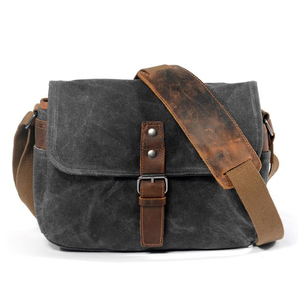 Vintage Canvas Camera Bag Dark Grey Bag