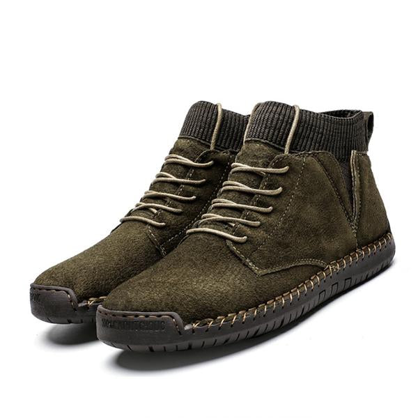 High Top Mens Boots Army Green / 6 Shoes
