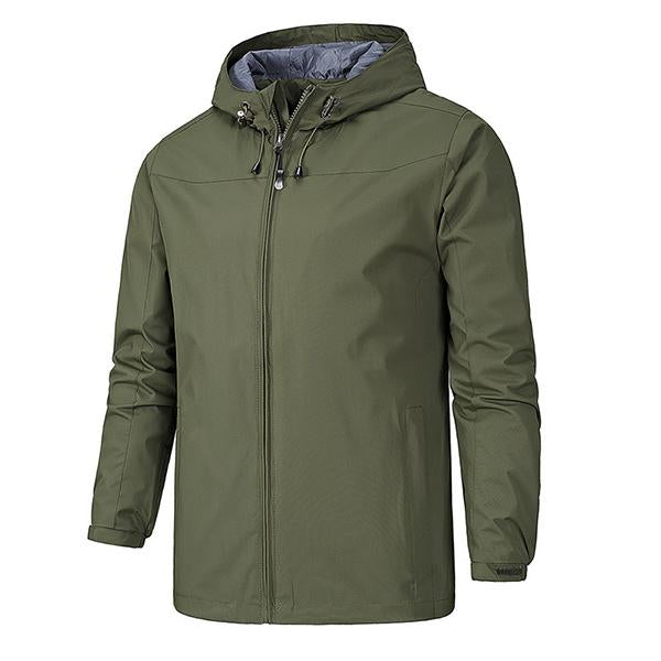 Mens Casual Sports Waterproof Windproof Thin Jacket 56209092M Army Green / S Coats & Jackets