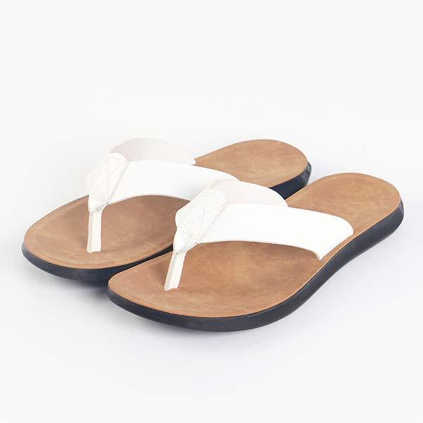 Mens Beach Flip Flops 92651148 White / 6 Shoes