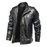 Mens Casual Leather Jacket 17511848M Coats & Jackets