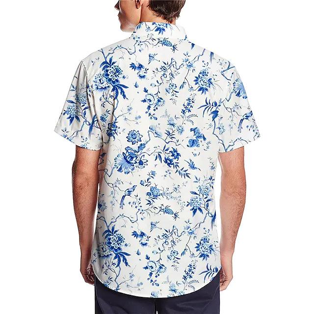 Men's Printed Outdoor Hawaiian Print Shirt 50670763X