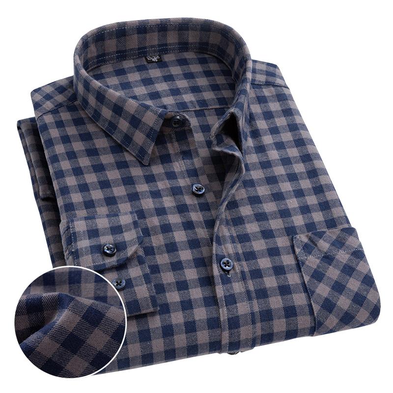 Men's Brushed Casual Long Sleeve Shirt 72663341X