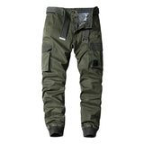 Mens Pocket Cotton Pants Without Belt Army Green / 30 Pants
