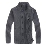 Men's Pirate Button Stand Collar Thick Knit Jacket 64218803X