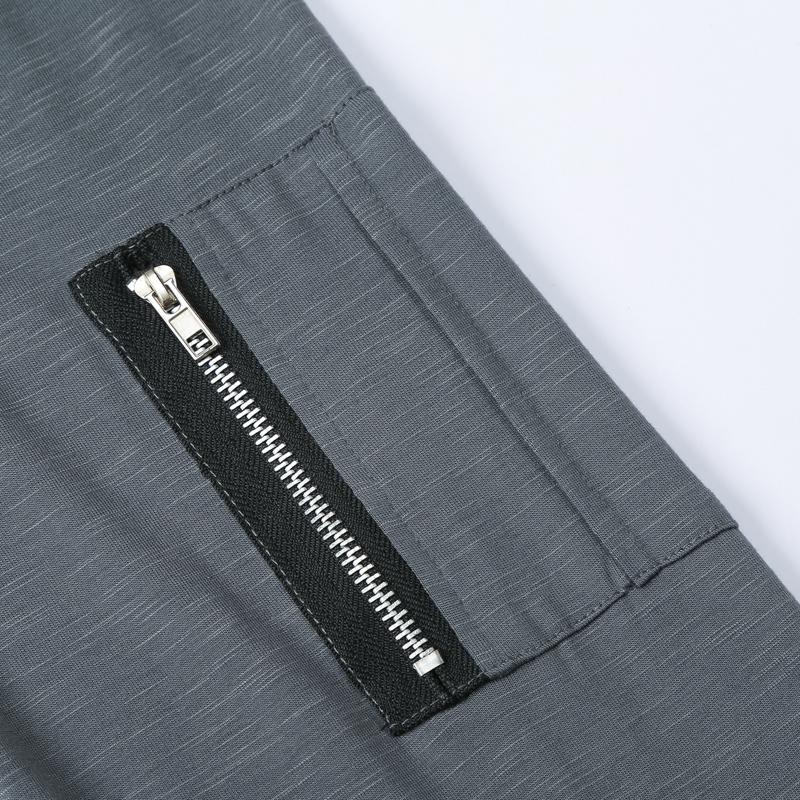 T-shirt girocollo a maniche lunghe con tasca con cerniera da uomo 56507368X