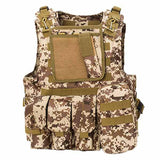 Mens Outdoor Amphibious Tactical Vest 52626751A Dark Khaki / Free Vests