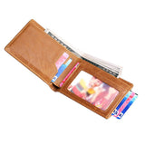 Men'S Leather Multi-Function Pull Card Wallet 60081467Y