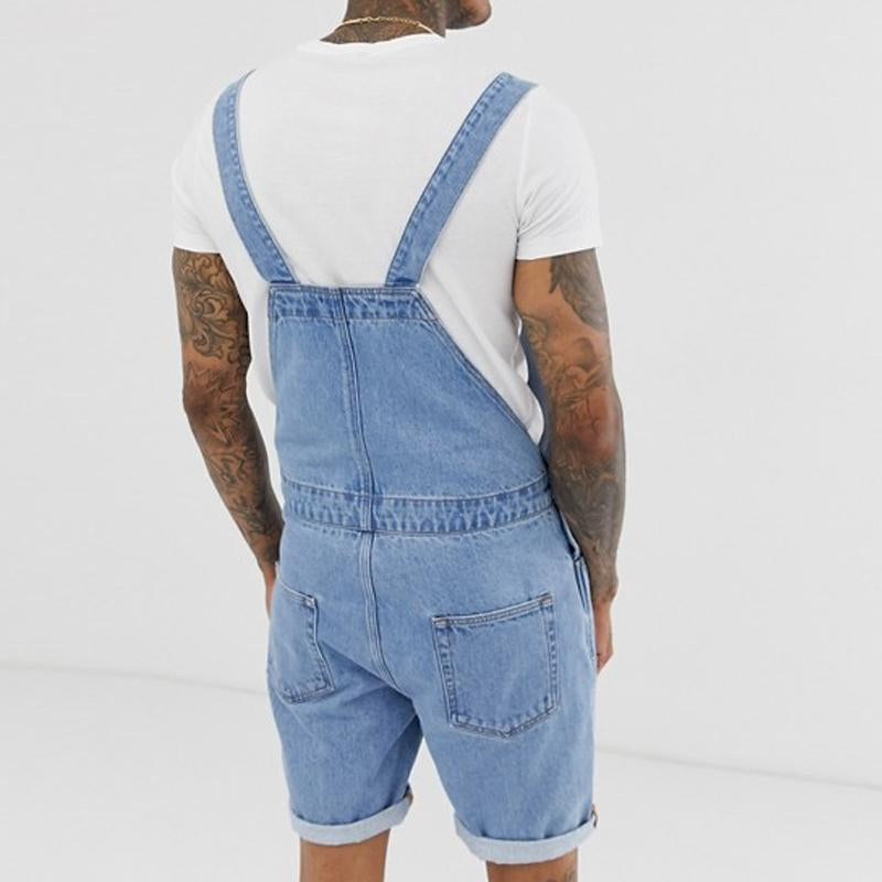 Salopette en jean vintage déchirée pour homme 51380159Y