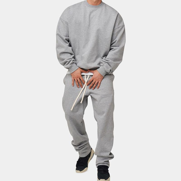 Men's Solid Loose Sweatshirt Set 33123705Z