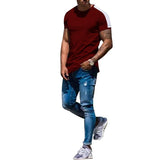 Men's Casual Sports Round Neck Quick-drying Short-sleeved T-shirt 55793661M