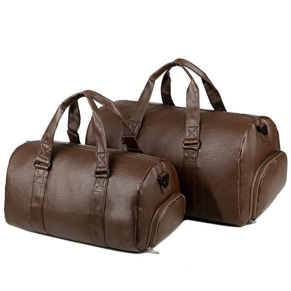 Casual Leather Travel Bag 65239526X Brown / 23L Duffel Bags