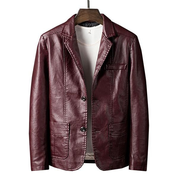 Vintage motorsykkel skinnblazer for menn 07804226X