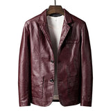 Men's Vintage Motorcycle Leather Blazer 07804226X