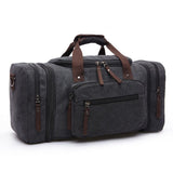 Vintage Casual Large Capacity Canvas Tote Bag Travel Bag Black