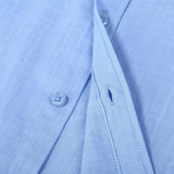 Men's Linen Cotton Solid Color Long Sleeve Shirt 09873808X