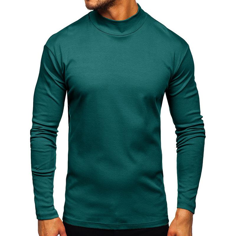 Men's Casual Turtleneck Long Sleeve Pullover T-Shirt 84347750M