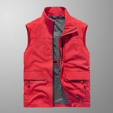 Men's Casual Outdoor Quick-drying Multi-pocket Thin Loose Vest 63889609M