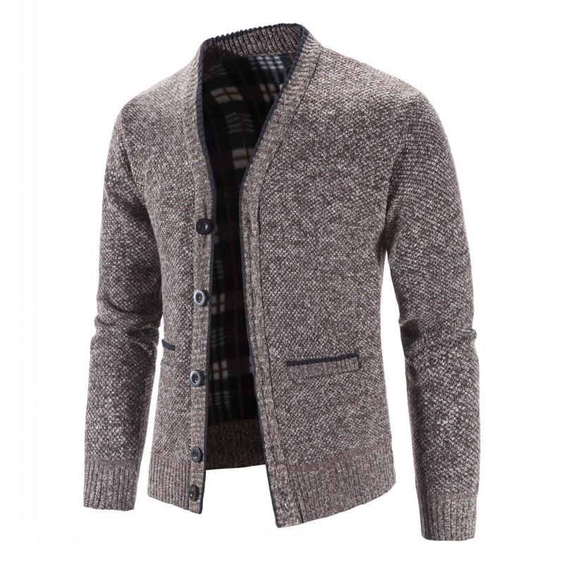 Men's Fleece V-neck Cardigan Jacket 50350724X