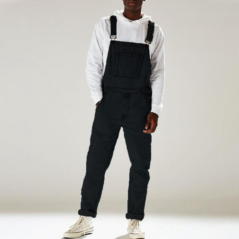 Men's Casual Vintage Denim Overalls 89080389Y