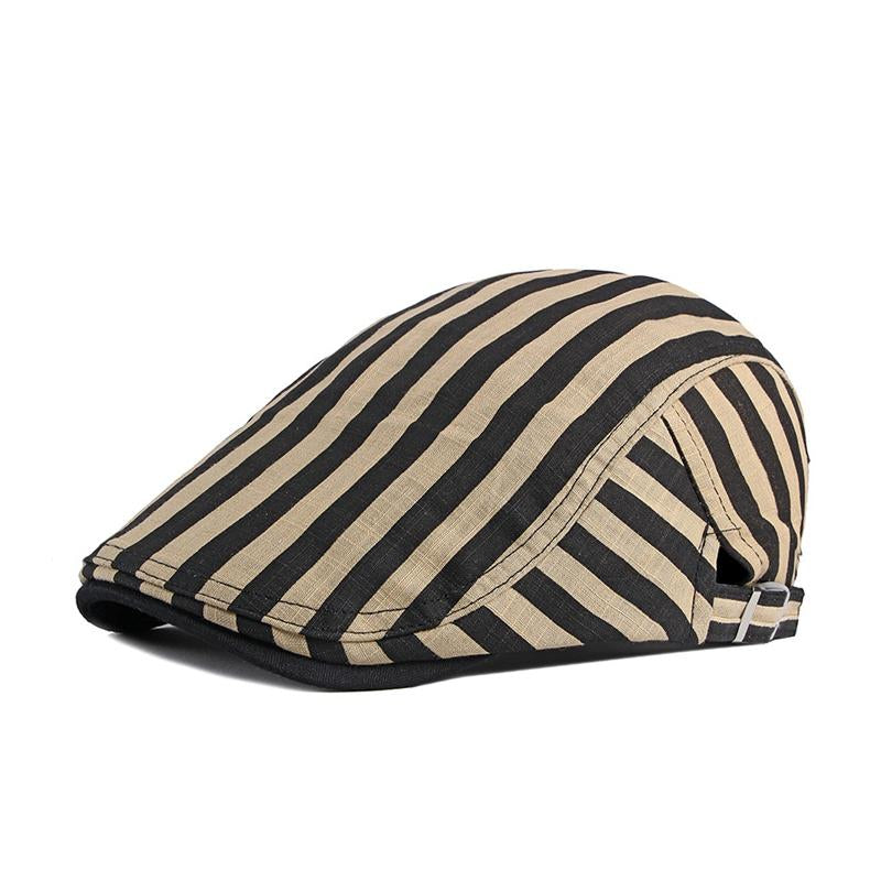 Men's Retro Thin Breathable Stripe Hat 23806389X
