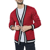Men's Colorblock Knit Long Sleeve Cardigan 40066315X
